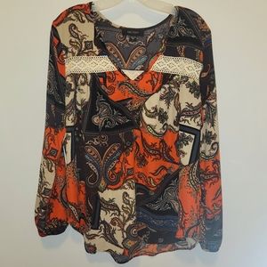 Karen Kane Bold Patterned Shirt
